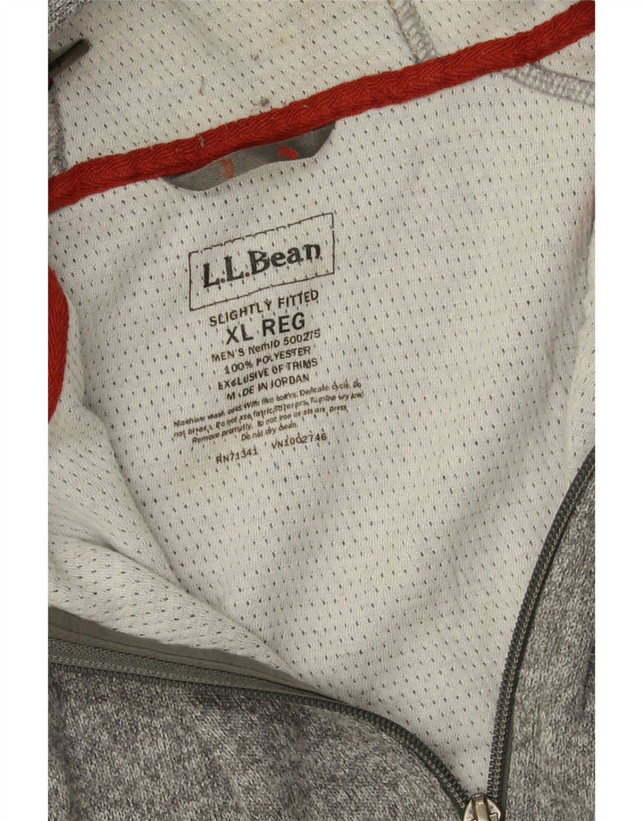 L.L.Bean Herren-Kapuzenpullover mit Reißverschluss, XL, grau, Polyester