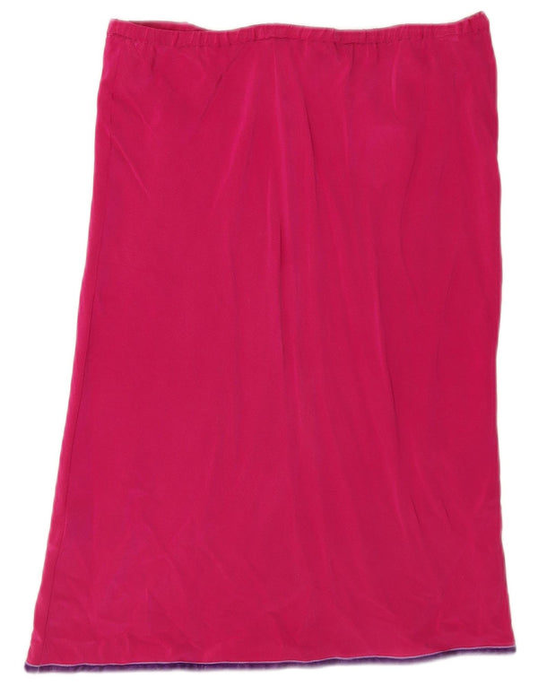Boden Gerader Damenrock UK 10 Small W32 Rosa Seide
