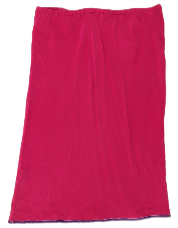 Boden Gerader Damenrock UK 10 Small W32 Rosa Seide