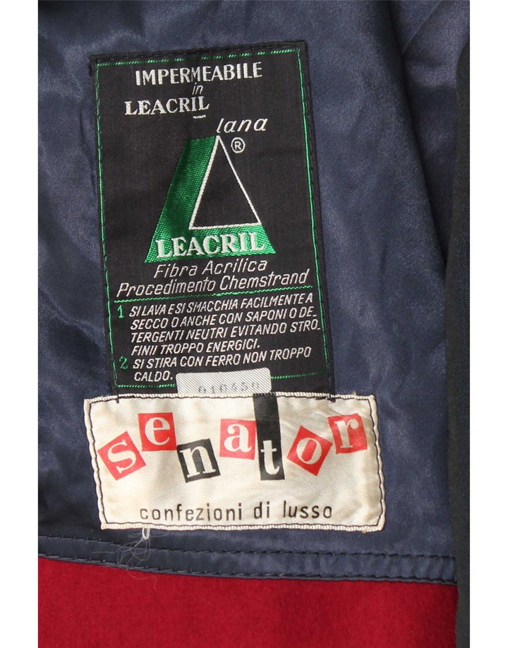 Senator Herrenmantel UK 38 Mittelmarineblaue Wolle