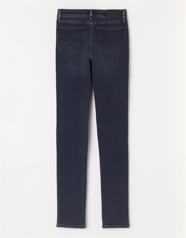 Levi's Damen 712 Slim Jeans W26 L30 Marineblau Baumwolle
