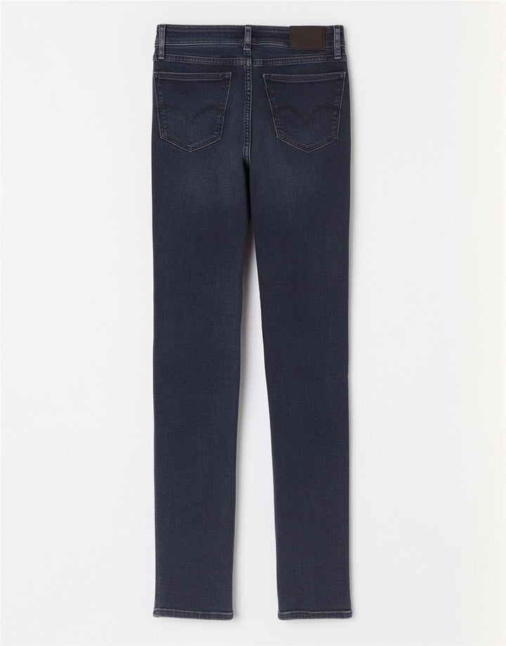 Levi's Damen 712 Slim Jeans W26 L30 Marineblau Baumwolle