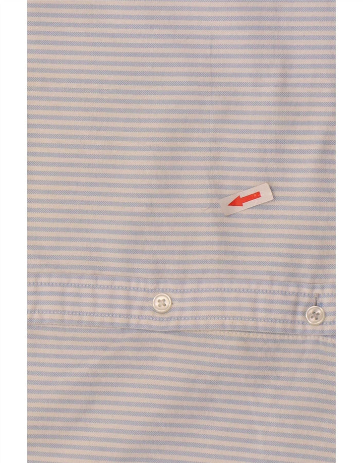 American Eagle Herren-Slim-Fit-Hemd, klein, blau gestreift, Baumwolle