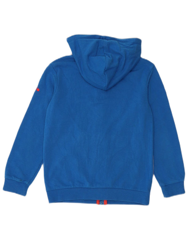 Diadora Kapuzenpullover mit Reißverschluss für Jungen, 7–8 Jahre, Mittelblau, Farbblock