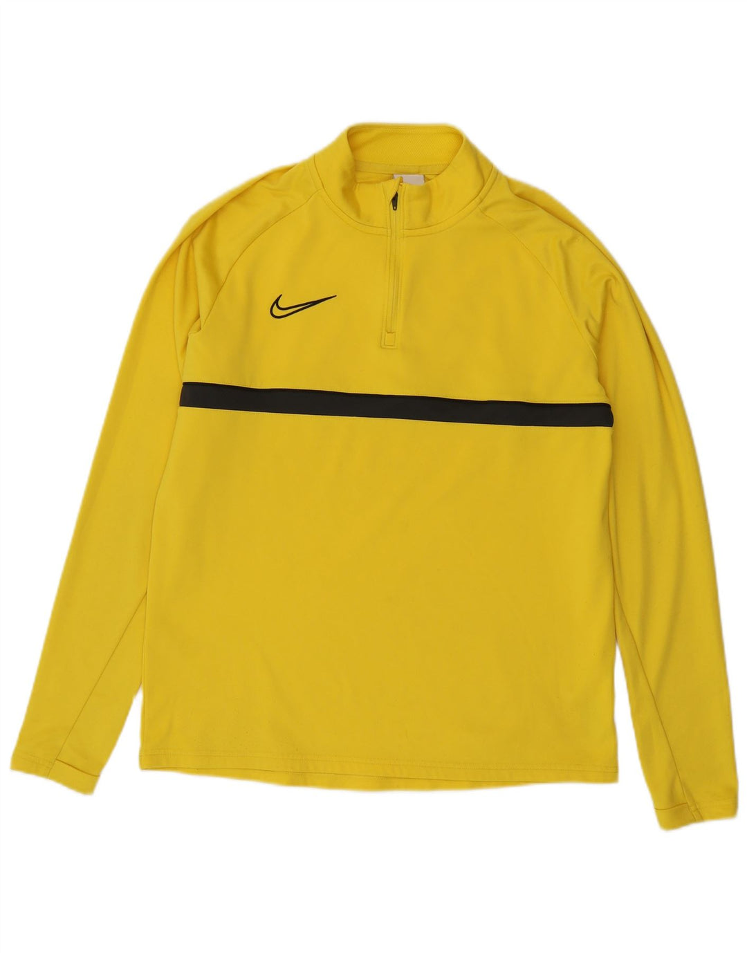 Nike Herren Dri Fit Pullover-Trainingsanzugoberteil mit Reißverschluss und Farbblock in Mittelgelb