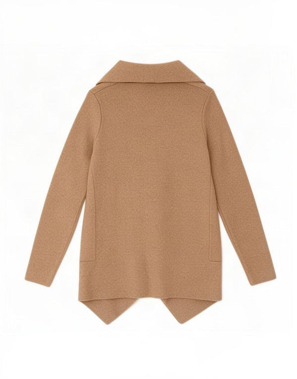 Zara Damen Asymmetrischer offener Cardigan-Pullover UK 10 Small Beige