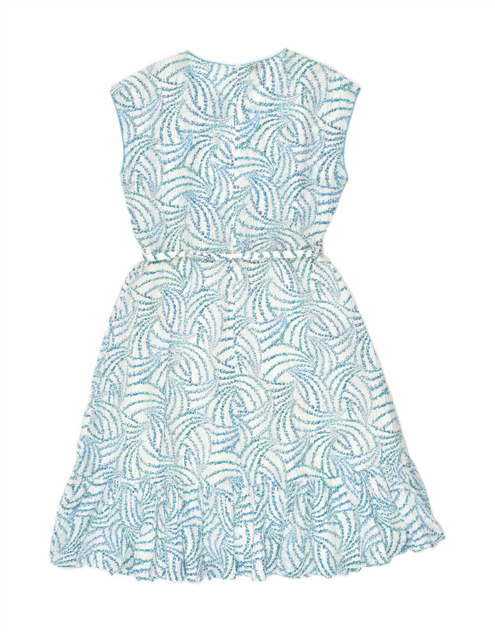 FINK MODELL Womens Sleeveless Basic Dress EU 42 Large Blue Floral Vintage Fink Modell and Second-Hand Fink Modell from Messina Hembry 