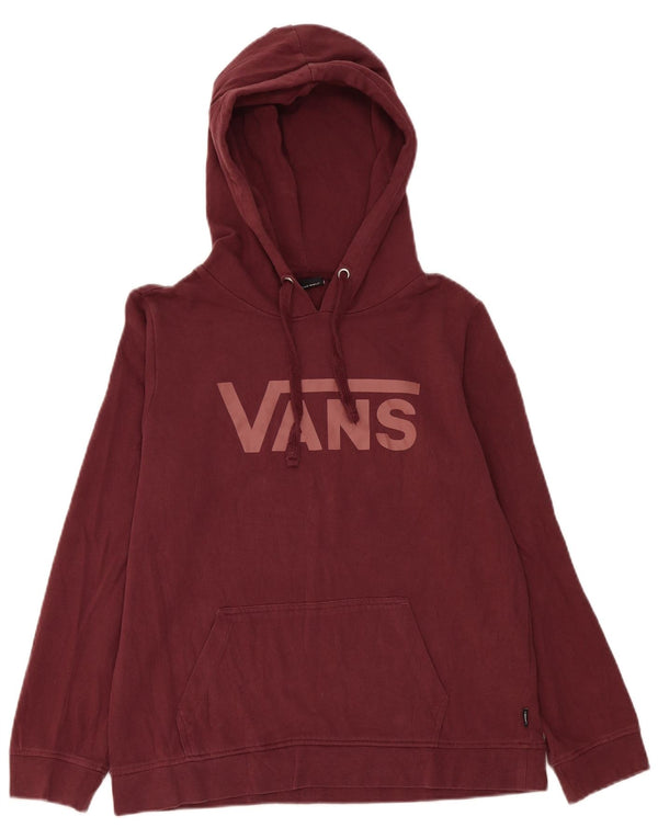 Vans Damen Graphic Hoodie Pullover UK 16 Large Burgund Baumwolle