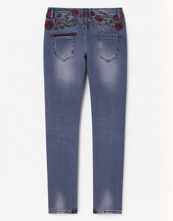 Desigual Damen Slim Jeans W26 L29 Blaues Polyester