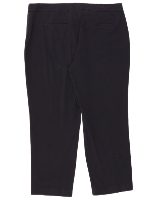 Marks & Spencer Gerade geschnittene Damenhose UK 18 XL W38 L25 Marineblau