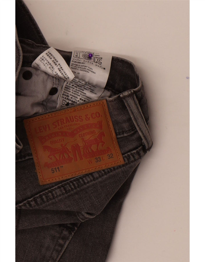 Levi's Herren 511 Slim Jeans W33 L32 Graue Baumwolle