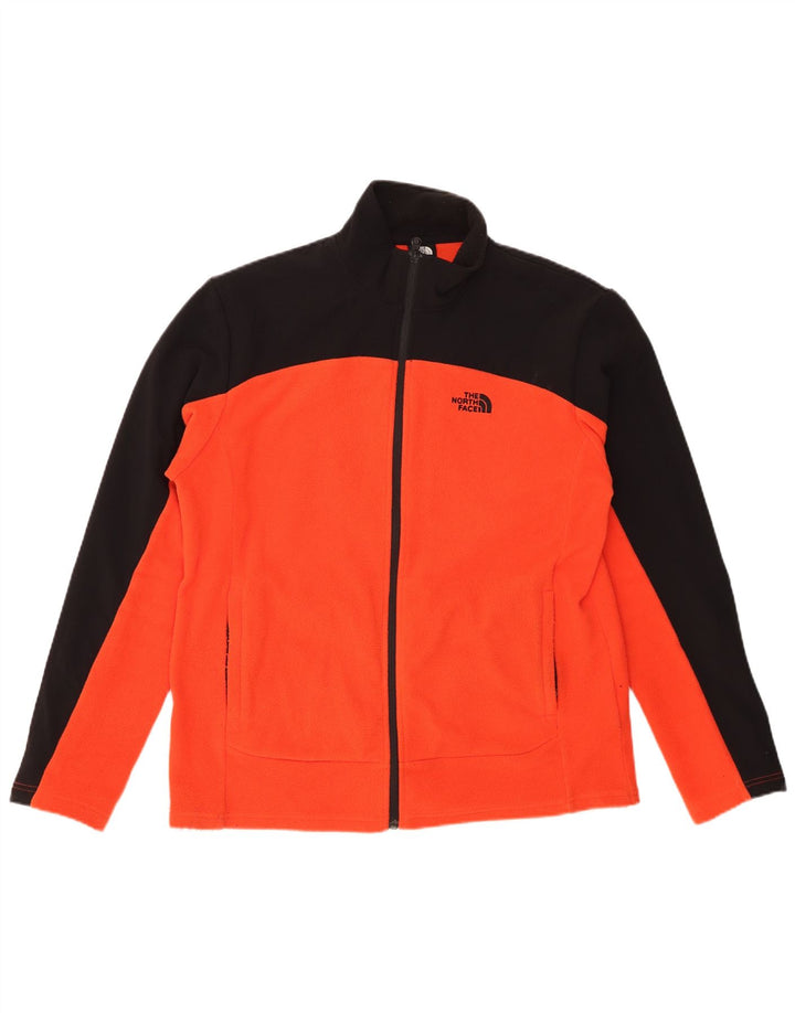 THE NORTH FACE Herren Fleecejacke UK 38 Mittelorange Farbblock