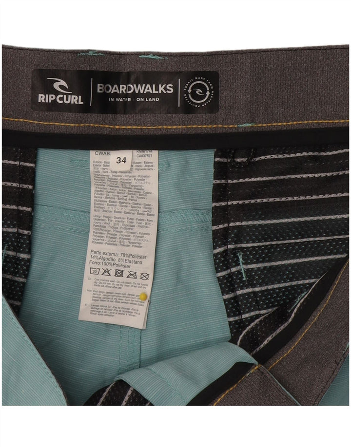 Rip Curl Herren-Chinoshorts W34, großes, blau meliertes Polyester