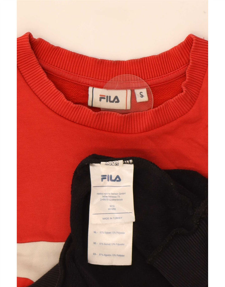 Fila Herren-Sweatshirt mit Grafik, klein, mehrfarbig, Colourblock-Baumwolle