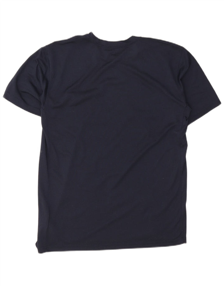 Nike Herren Dri Fit Grafik-T-Shirt-Oberteil Mittelmarineblaues Polyester