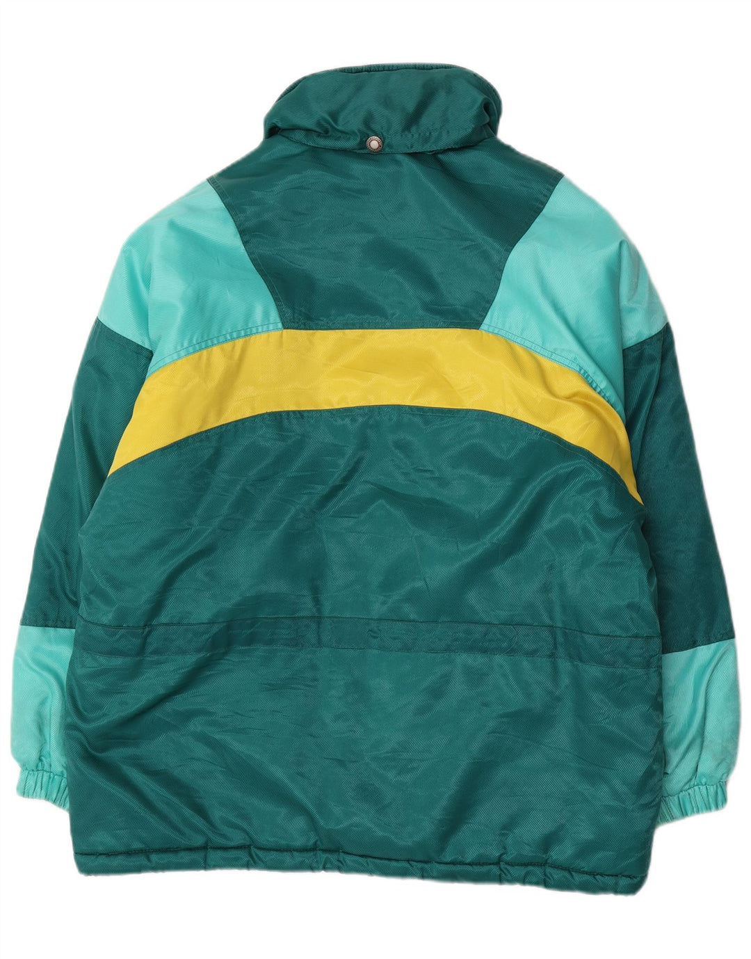Brugi Damen-Skijacke in Übergröße, UK 14, mittelgrünes Farbblock-Polyester