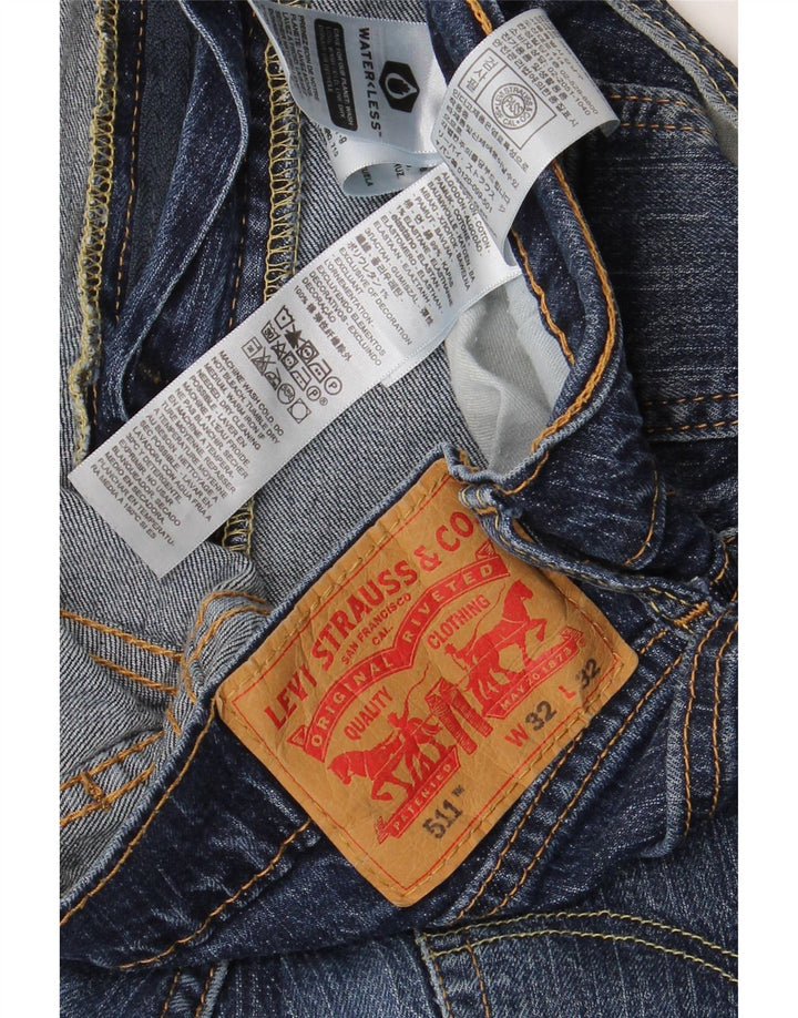 Levi's Herren 511 Slim Jeans W32 L32 Blaue Baumwolle