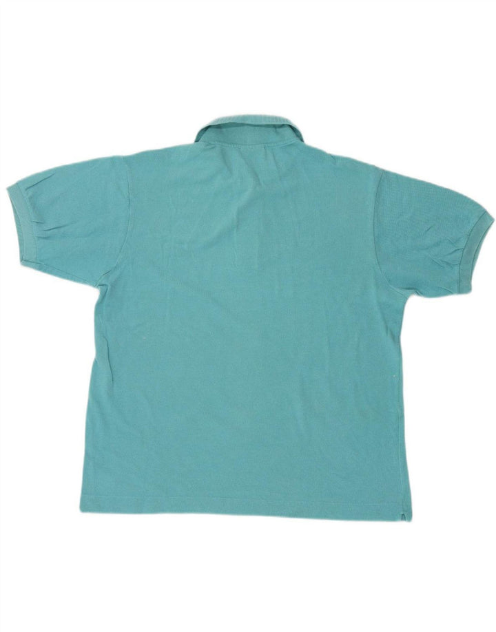 LACOSTE Mens Polo Shirt Size 4 Medium Blue Cotton