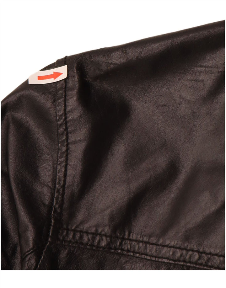 Vintage Herren Lederjacke UK 38 Mittelschwarzes Leder