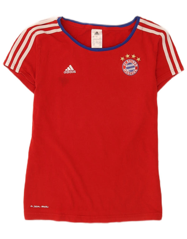 Adidas Damen Grafik T-Shirt Top UK 8/10 Small Rot Sport