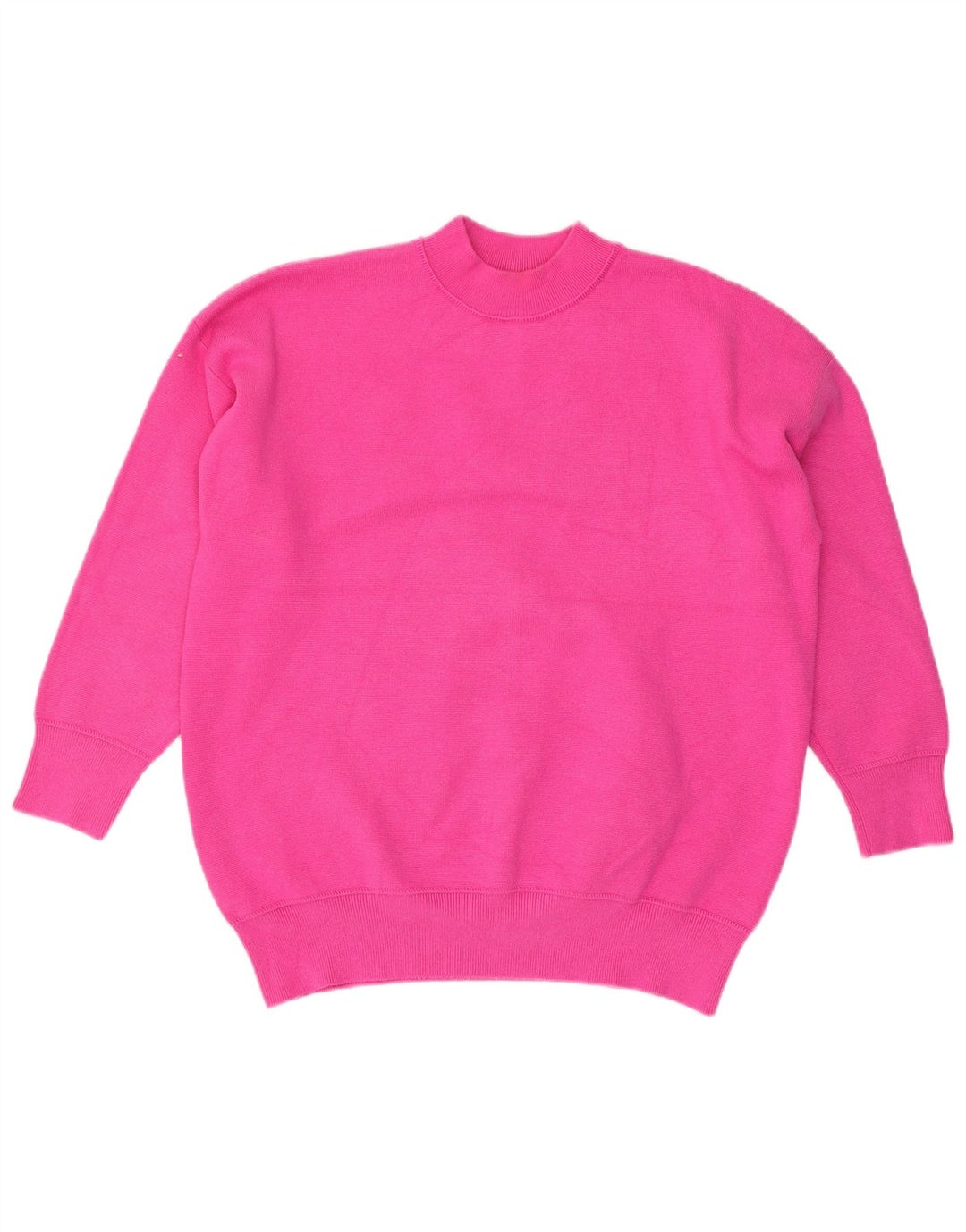 Zara Damen-Pullover, übergroß, Rundhalsausschnitt, Gr. 14, Mittelrosa, Viskose