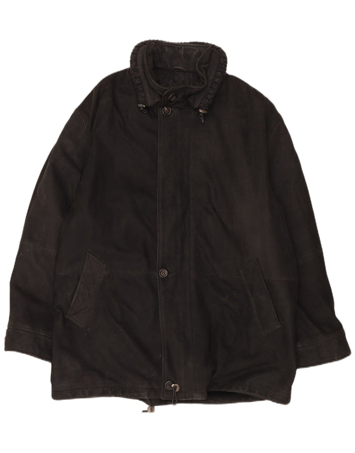 CONBIPEL Herren Ledermantel IT 54 XL Schwarzes Leder