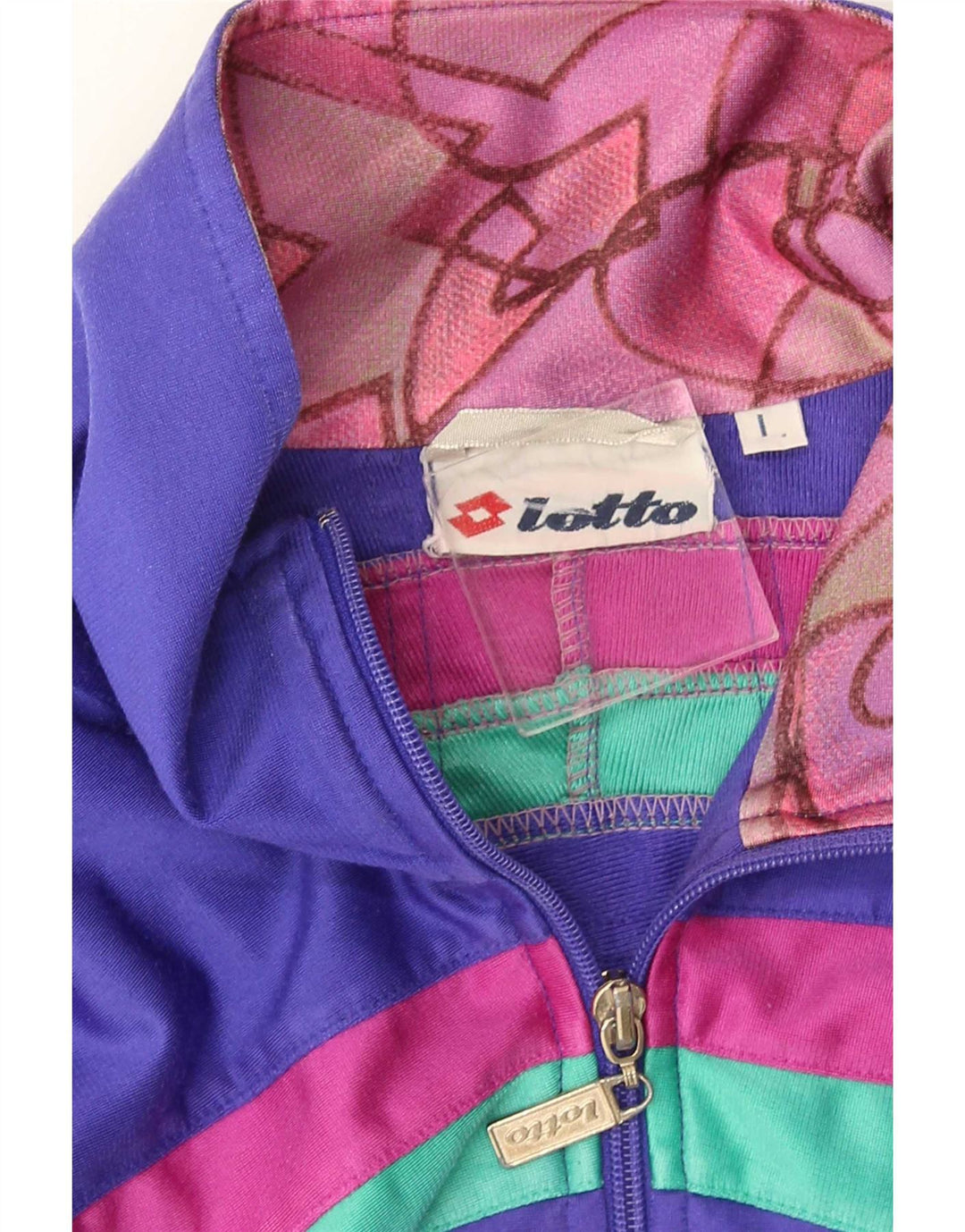 Lotto Herren-Trainingsanzug-Oberteil, Jacke, Größe L, Lila, Farbblock
