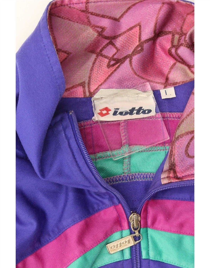 Lotto Herren-Trainingsanzug-Oberteil, Jacke, Größe L, Lila, Farbblock