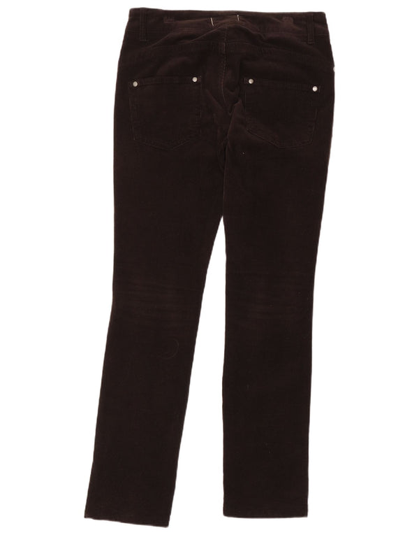 Benetton Damen Slim Cordhose IT 42 Medium W30 L31 Braune Baumwolle