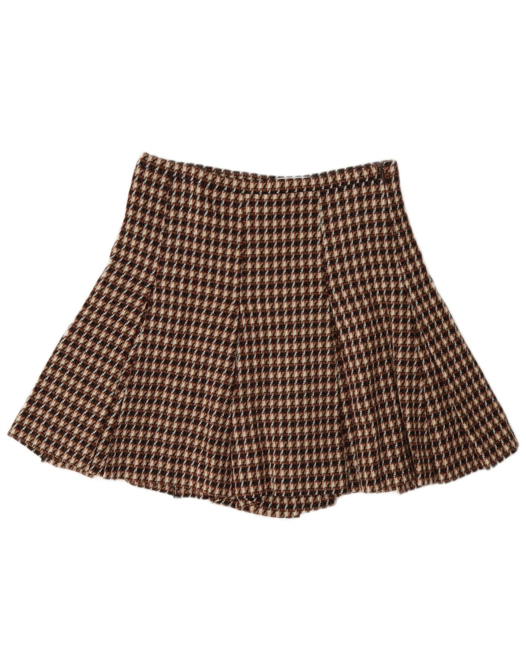 i Blues Damen Cullotes Shorts UK 8 Small W27 Braun karierte Wolle