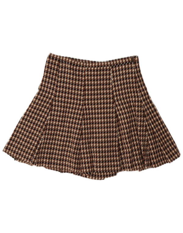 i Blues Damen Cullotes Shorts UK 8 Small W27 Braun karierte Wolle