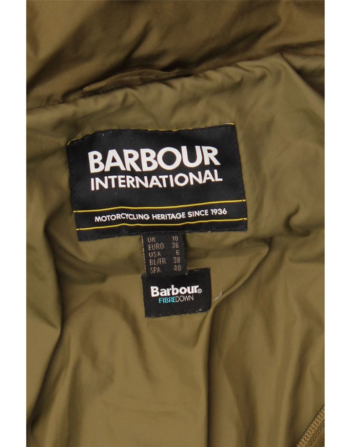 Barbour Damen Übergroßer, gepolsterter Mantel mit Kapuze, UK 10, Small Khaki