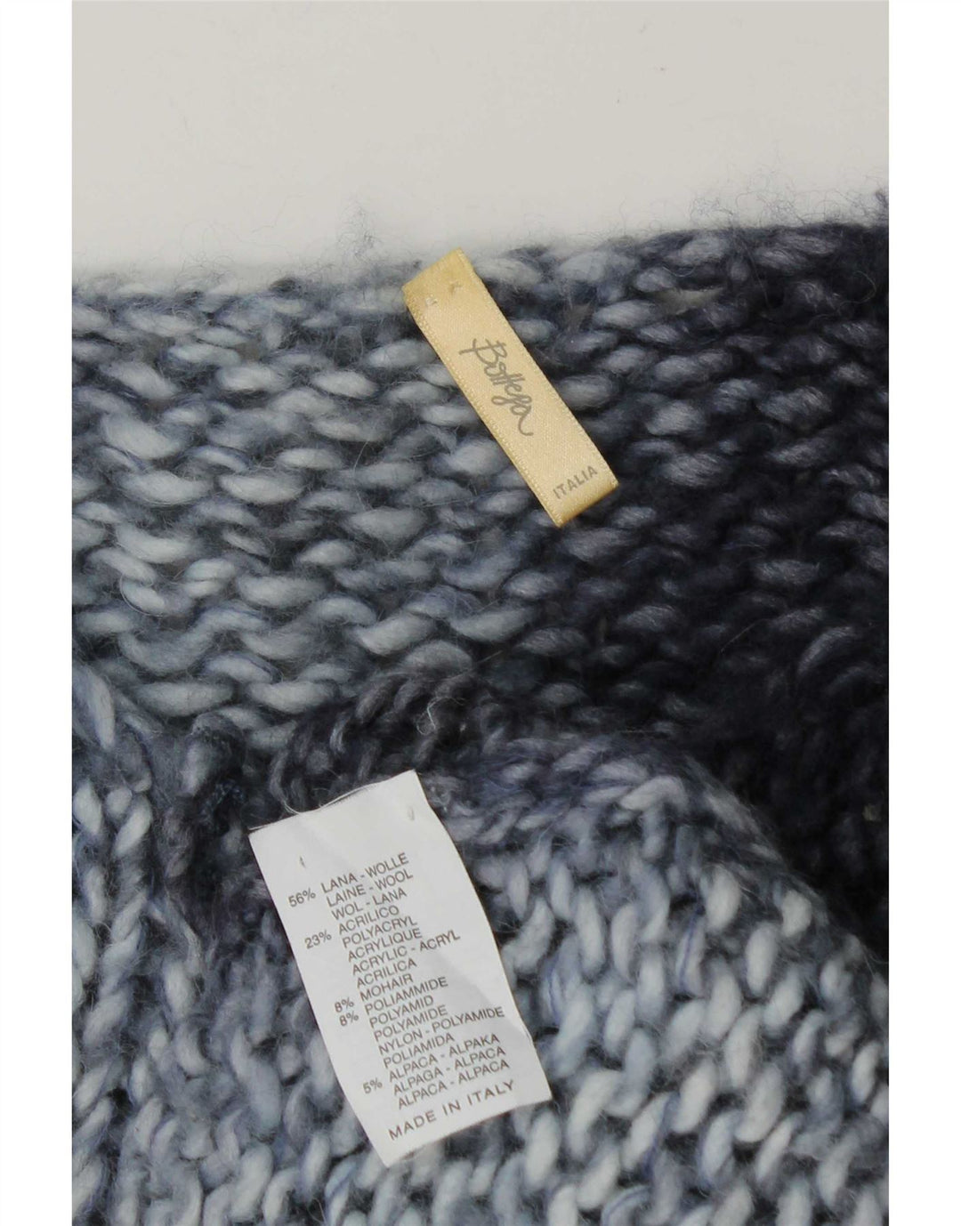 Bottega Damen-Cardigan-Pullover UK 16 Große marineblaue Wolle