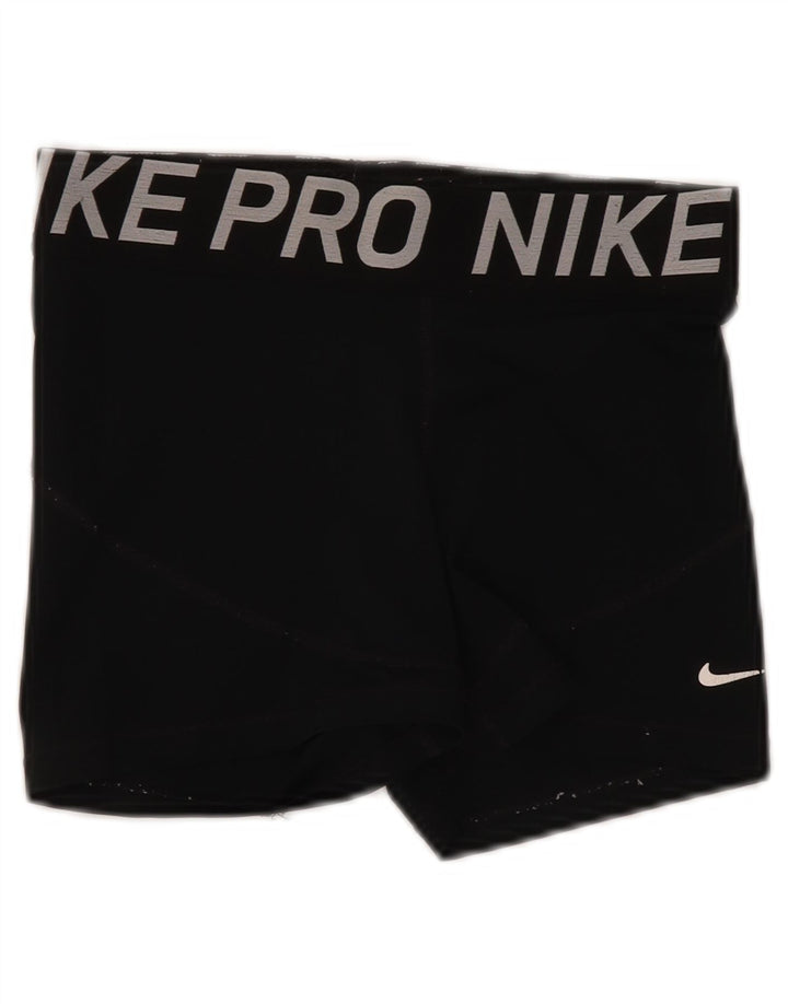 Nike Damen Dri Fit Graphic Sport Shorts UK 12 Medium Schwarz