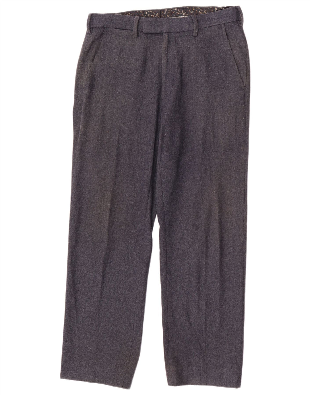 Gerade Anzughose für Herren von Marks & Spencer, W30, L27, marineblaue Wolle