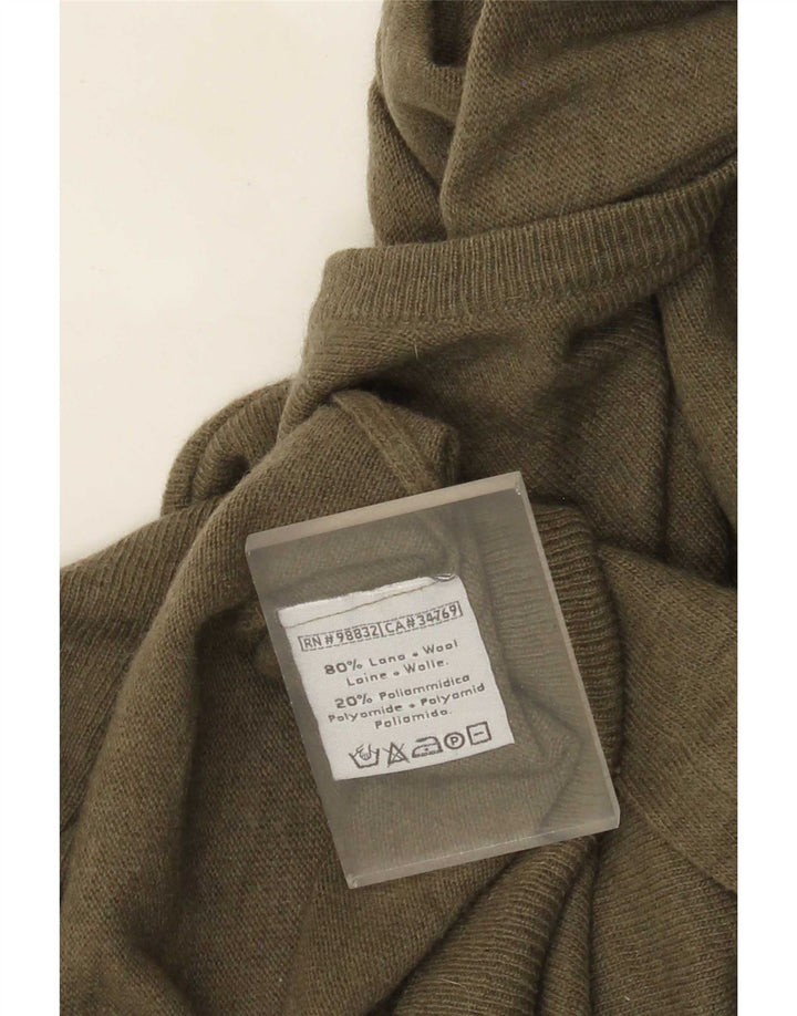 Kappa Herren-Pullover mit Rundhalsausschnitt, 3XL, Khaki, Wolle