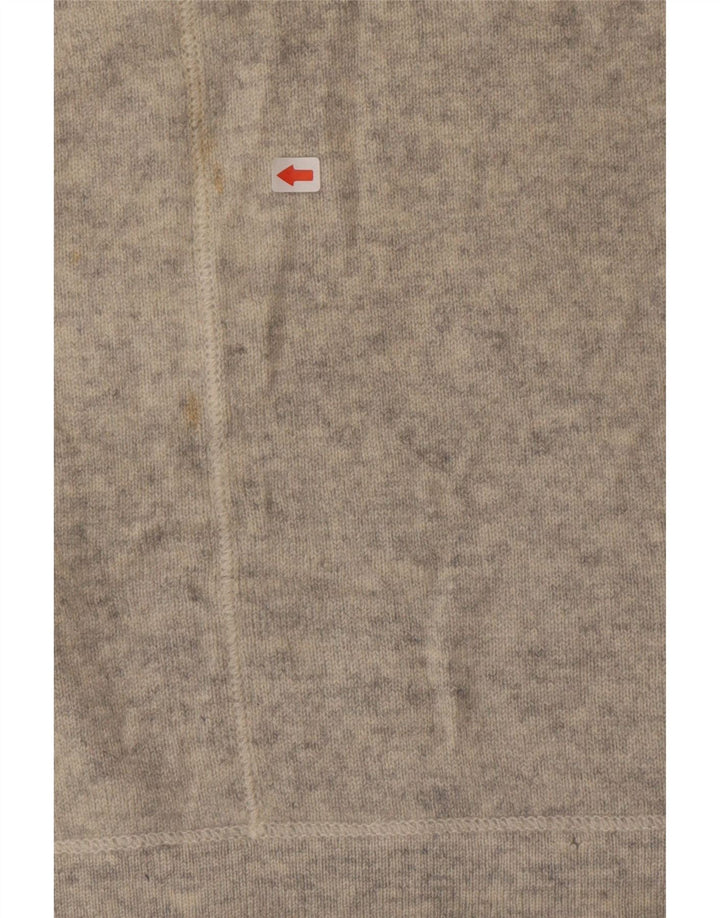 Brunello Cucinelli Damen-Pullover mit V-Ausschnitt, UK 14, Größe L, grauer Kaschmir