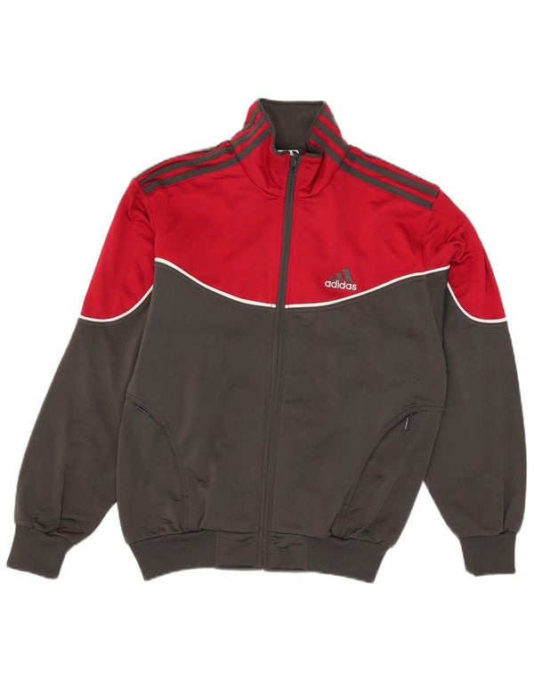 Adidas Jungen Grafik-Trainingsanzug-Top-Jacke, 13–14 Jahre, Grau, Farbblock