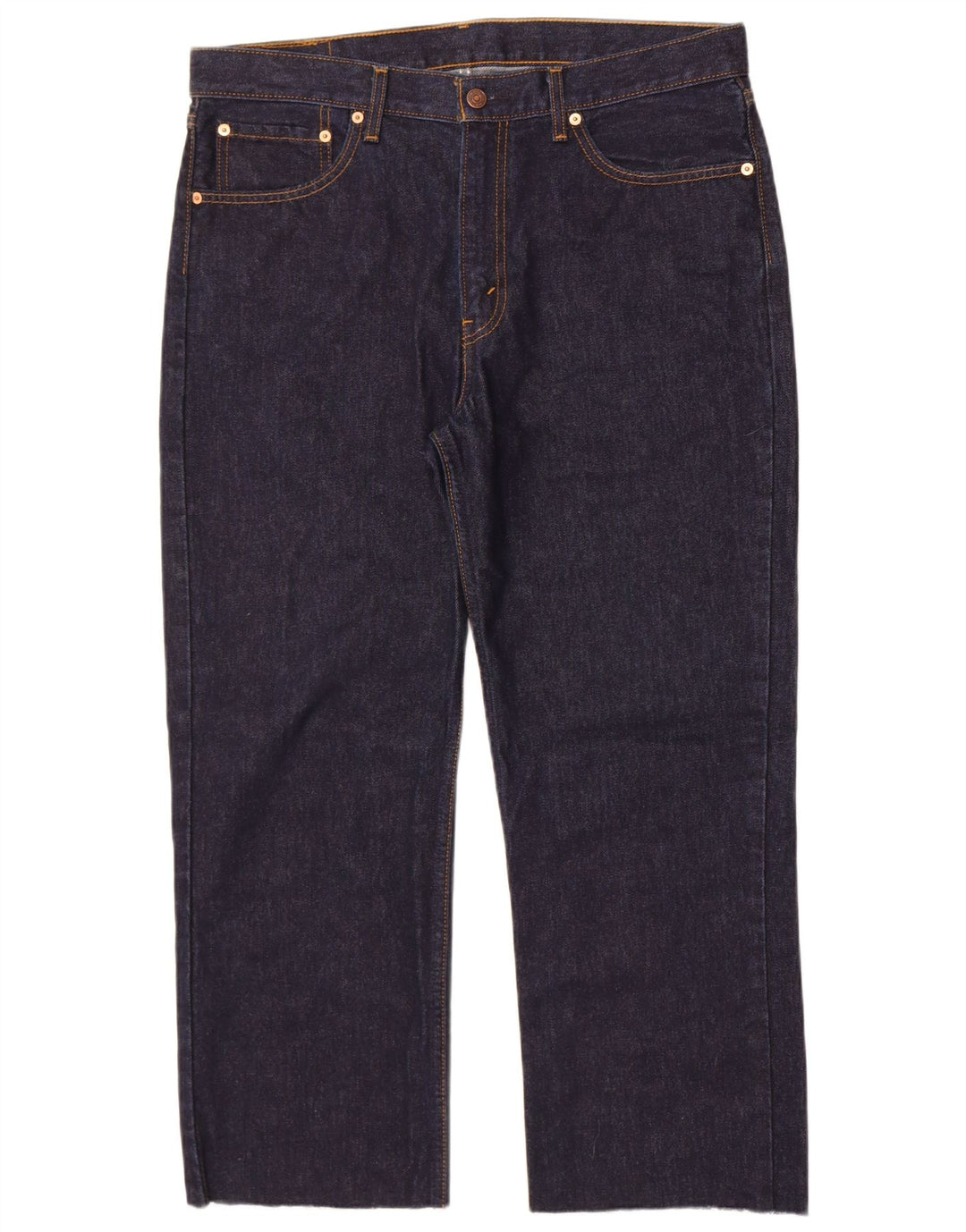 Levi's Herren 751 verkürzte Jeans W36 L26 marineblaue Baumwolle