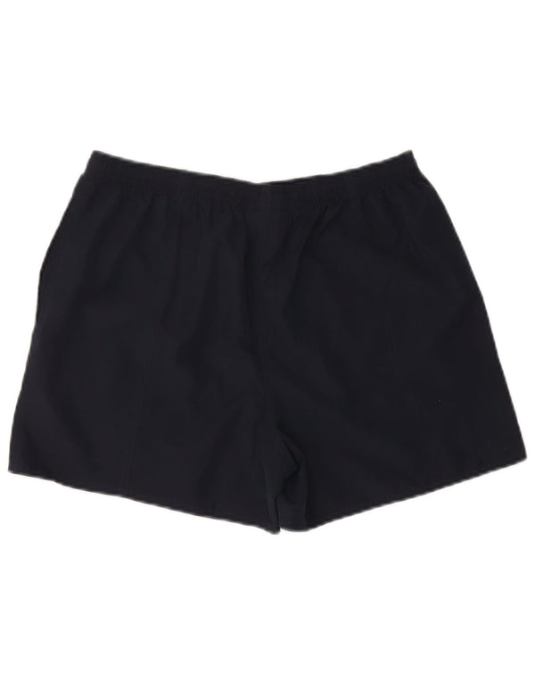 Reebok Damen Sportshorts UK 14 Large Marineblau Polyester