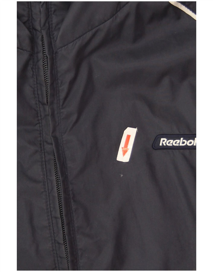 Reebok Herren Regenjacke UK 40 Large Marineblau Nylon