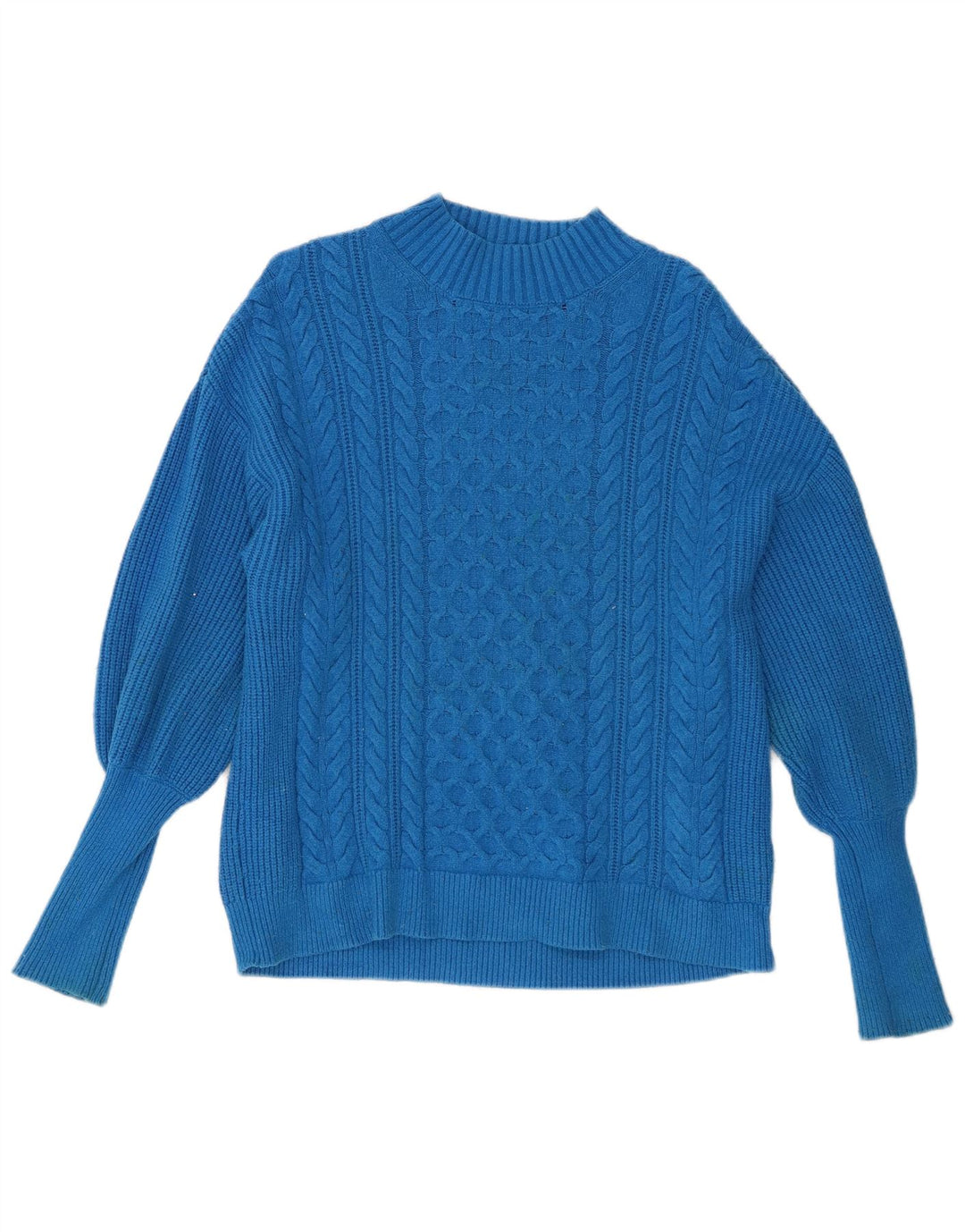 Marks & Spencer Rollkragenpullover für Damen, Gr. 16, Größe L, blau, Viskose