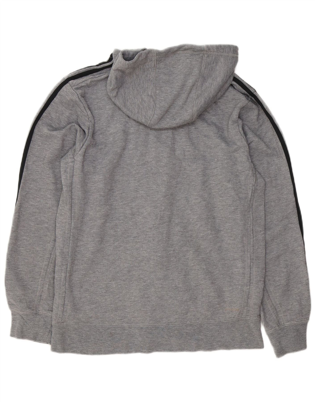 Adidas Herren-Kapuzenpullover mit Reißverschluss, mittelgraue Baumwolle