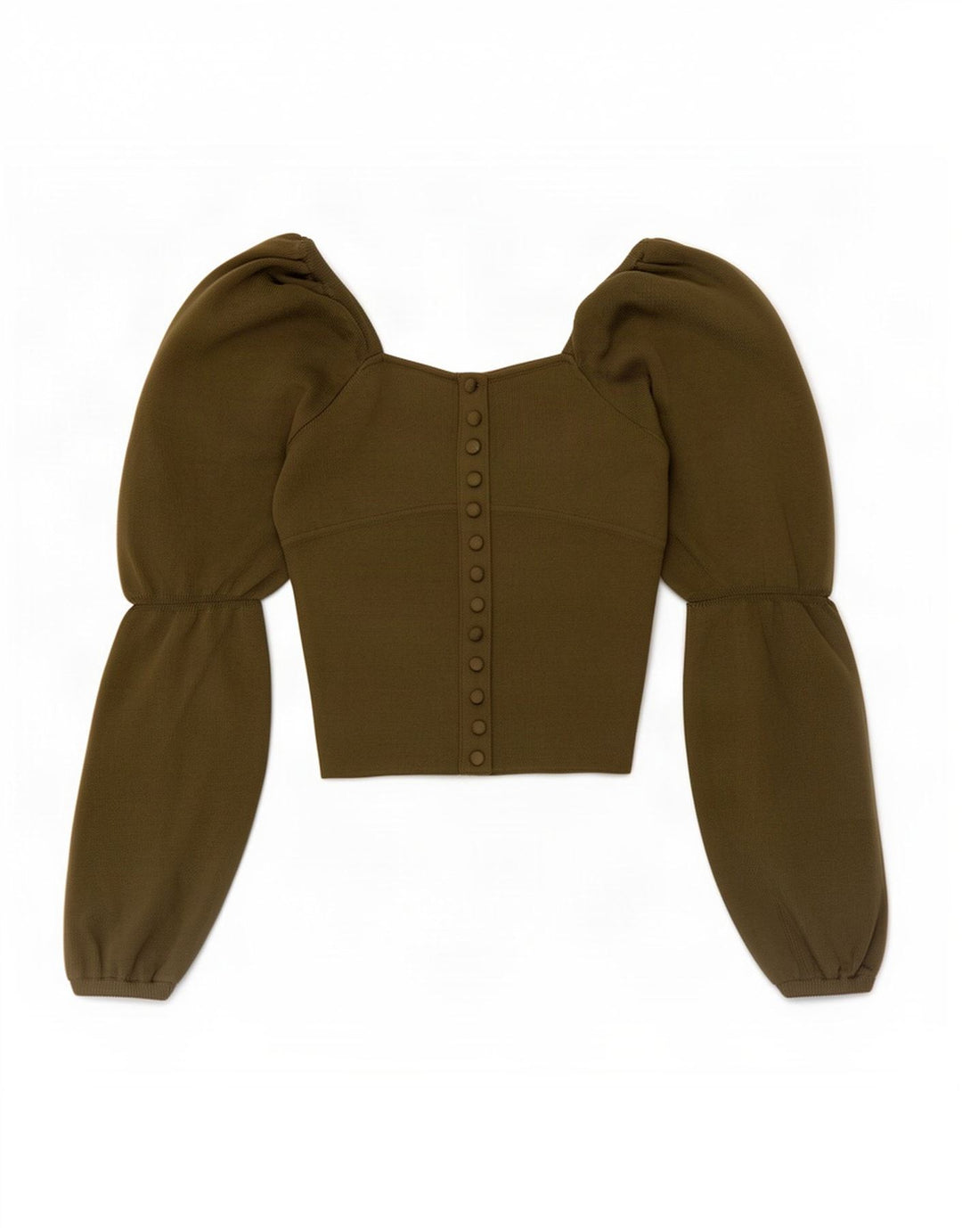 Zara Damen Langarm-Crop-Top UK 8 Small Grün