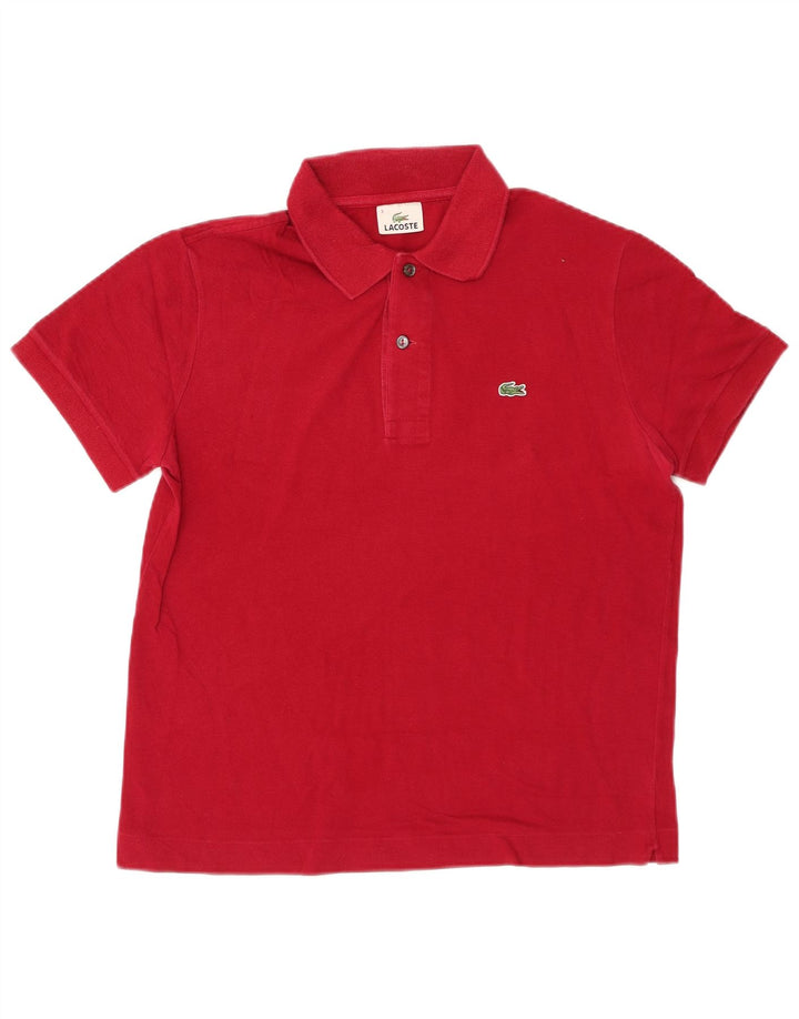 LACOSTE Herren-Poloshirt, Größe 3, klein, rote Baumwolle