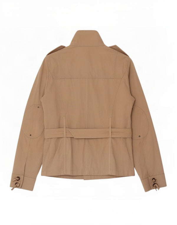 Marella Damen Militärjacke UK 12 Mittelbeige Baumwolle Sport