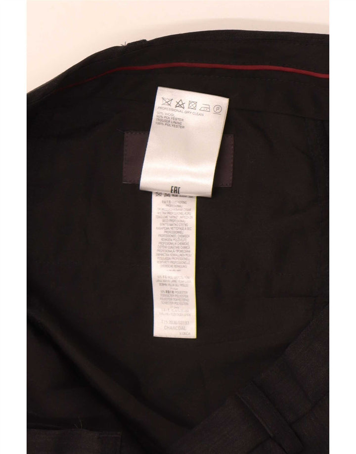 Marks & Spencer Herren-Anzughose in normaler Passform, W36, L31, graue Wolle