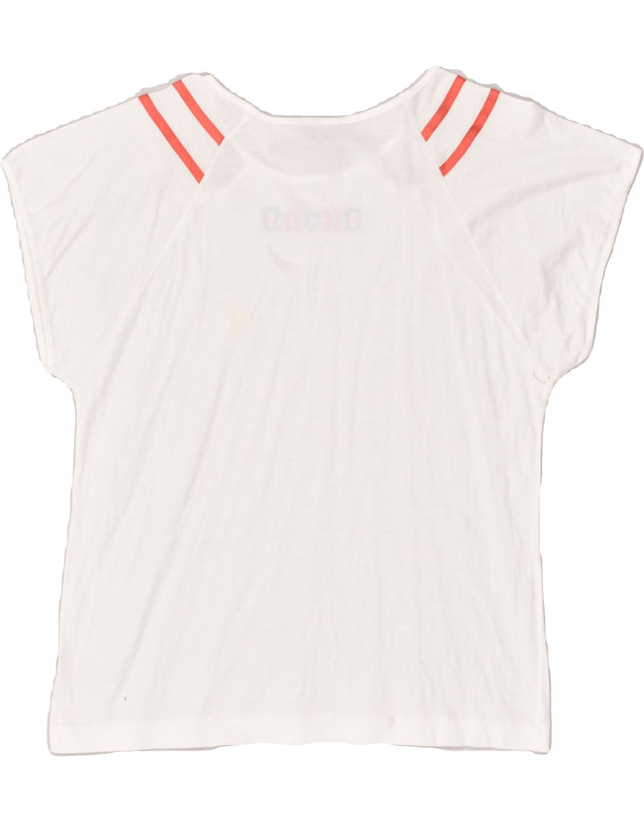 SERGIO TACCHINI Womens Blouse Top US 8 Medium White Cotton | Vintage Sergio Tacchini | Thrift | Second-Hand Sergio Tacchini | Used Clothing | Messina Hembry 