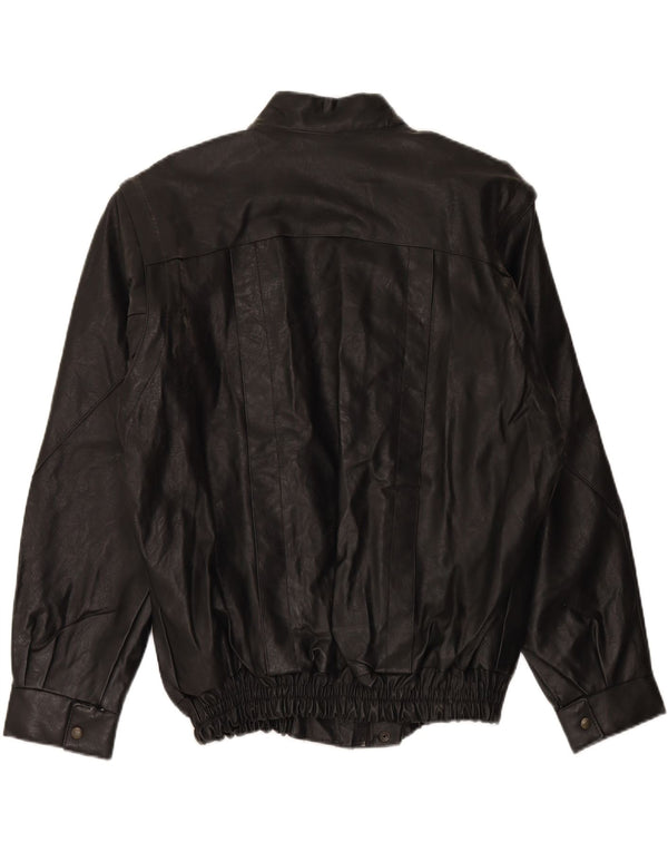 VINTAGE Herren Lederjacke UK 42 XL Schwarz