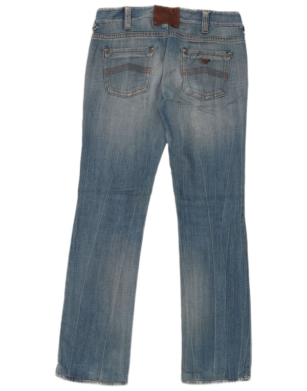Armani Damen Straight Jeans W27 L31 Blaue Baumwolle